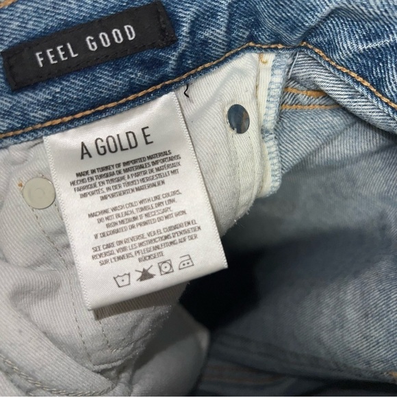 Agolde Jeans Women Size 25 Feel Good Straight Medium Wash Tapered Distressed B22 - Picture 9 of 12